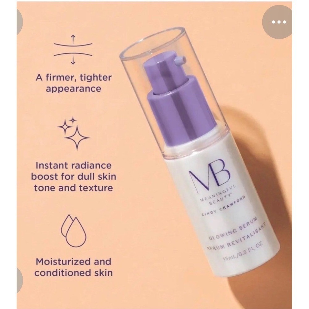 Meaningful Beauty Glowing Serum Unisex 0.5 fl oz White New Radiance Boost MB